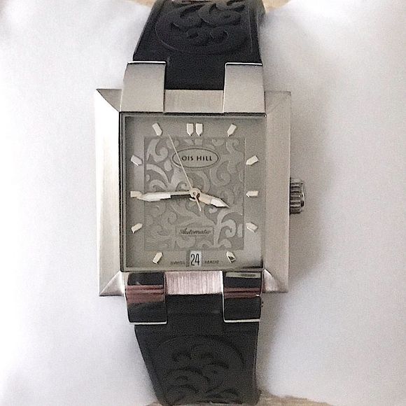 LOIS HILL Grey Scroll Face Automatic Movement Swiss Watch main image 9